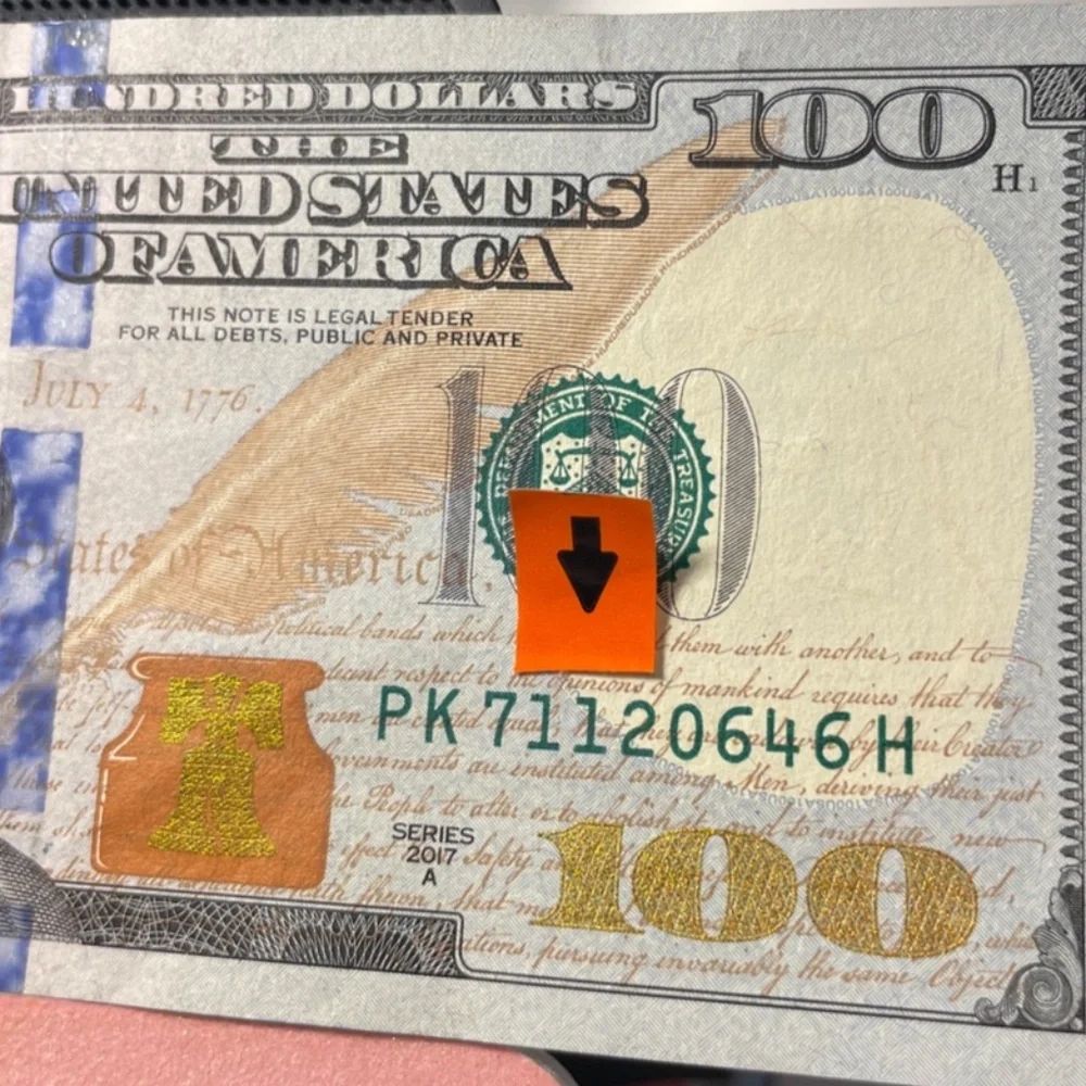 $100 Dollar lucky 711 2017A Fancy Ser. # Pk 711 20646H   #205789156961
